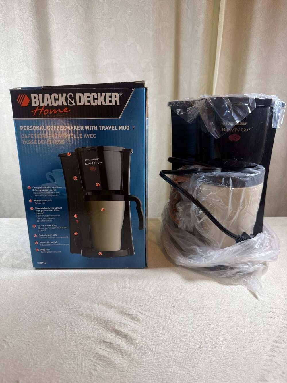 Black & Decker Home DCM18 Brew 'N Go Personal Coffee Maker with Travel Mug